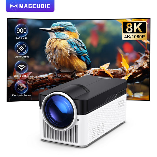 Magcubic HY450 Pro 900ANSI Projector - 8K, 4K, 1080P Ultra Short Throw, Auto Offset, Voice Assistant, BT 5.4, Android 11, Electronic Focus